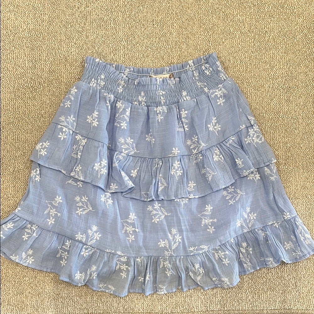 Altar'd State Blue Bubble Mini Skirt